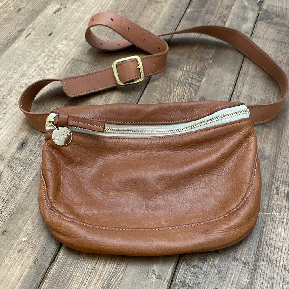 Clare V Tan Leather Fanny Pack